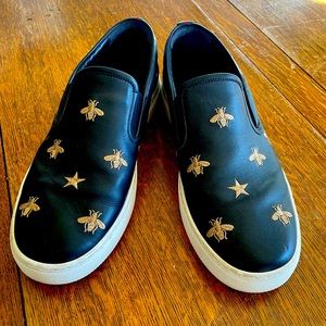 Gucci black slips ons.  Size 11.